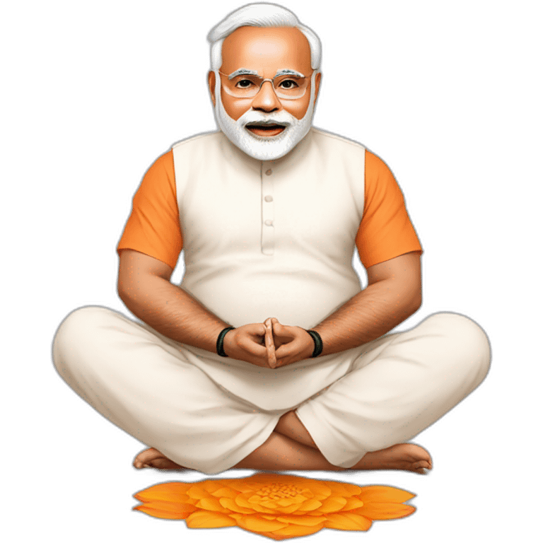 narendra modi doing yoga emoji