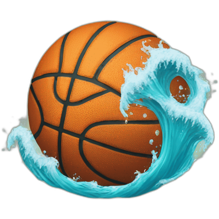 Basketball in the sea emoji