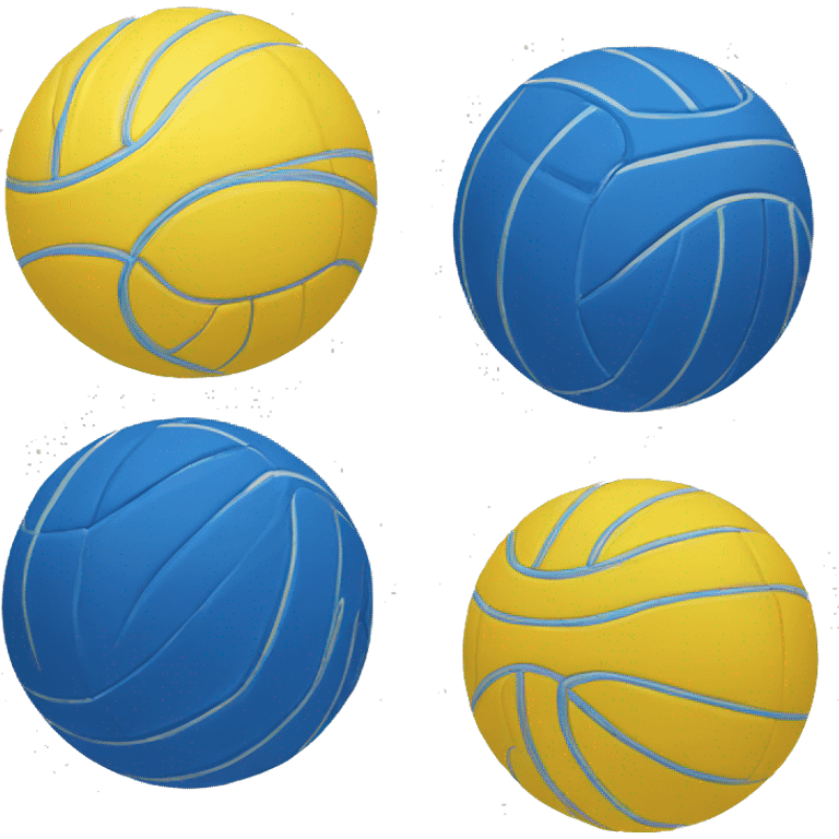 yellow and blue volleyball ball v300w emoji