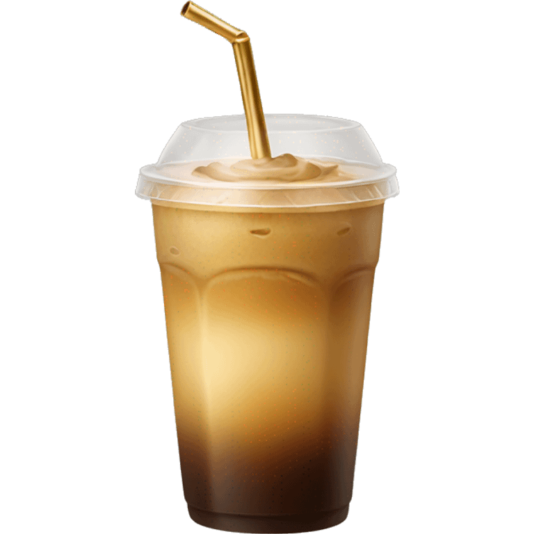 Gold Ice coffee emoji