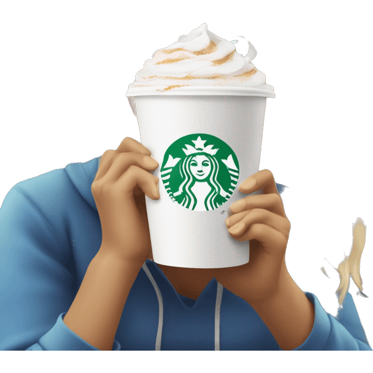 Starbucks cup drink with blonde girl blue eyes  emoji