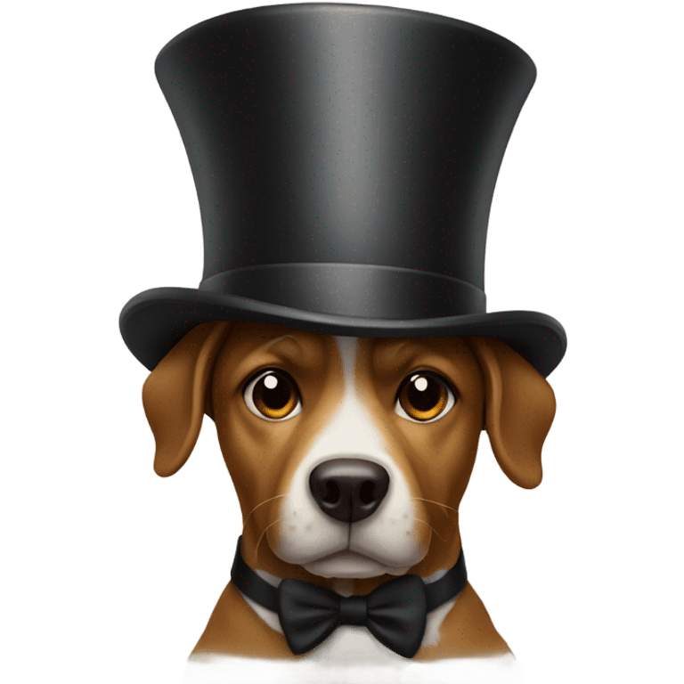 dog wearing a top hat  emoji