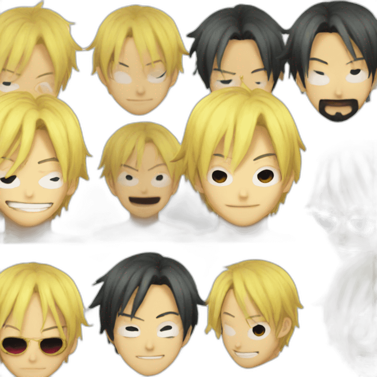 Sanji from one piece, heart eyes, emoji