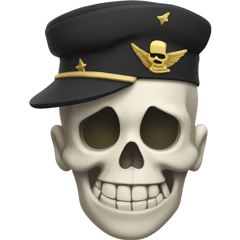 2d Cartoon Skull salute emoji