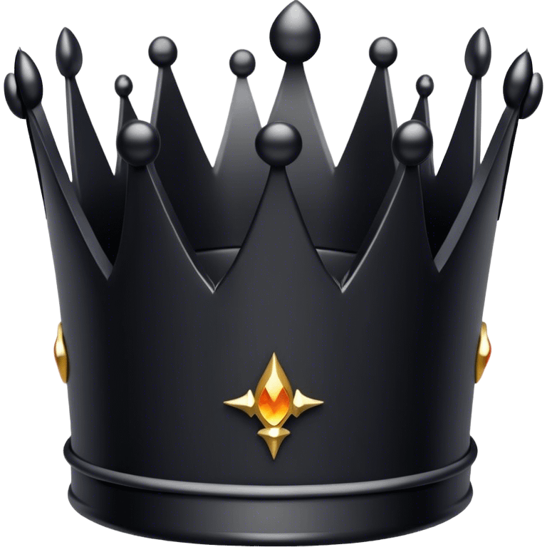 black pink crown emoji