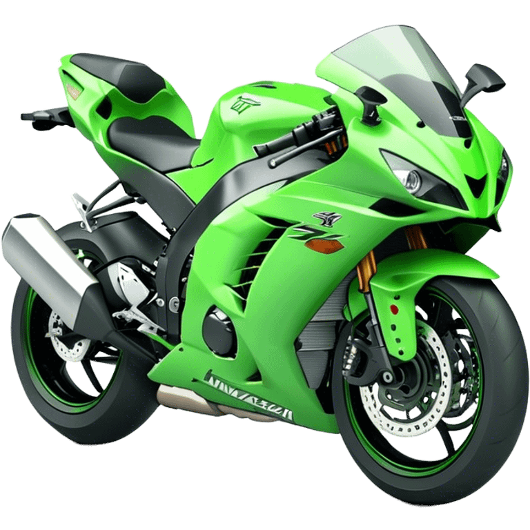 Kawasaki Ninja (Sportbike) - Kawasaki Ninja ZX-10R (Model Year: 2022) (Iconic colour: Green) emoji