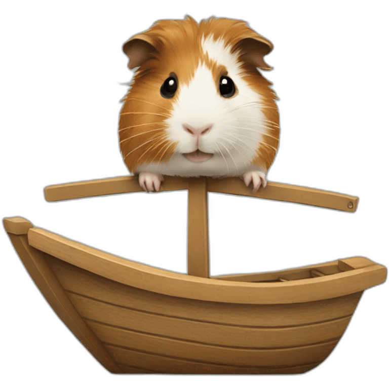 Guinea pig on a boat emoji