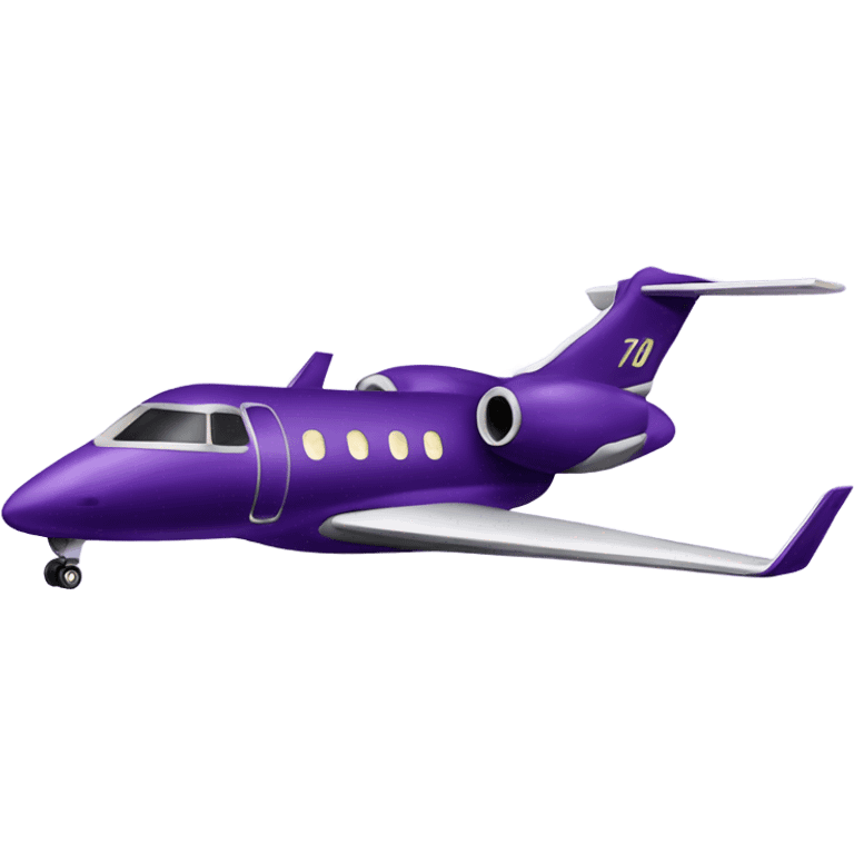 Purple private jet with guns on top emoji