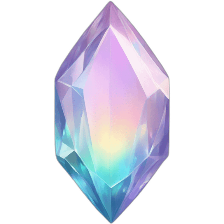 Pastel iridescent crystal emoji