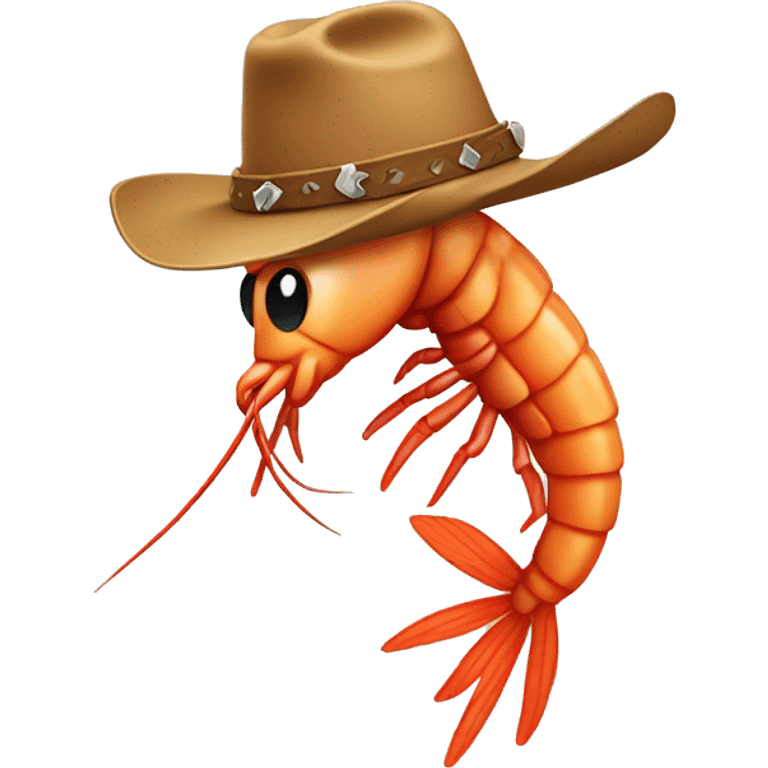 Shrimp with cowboy hat emoji