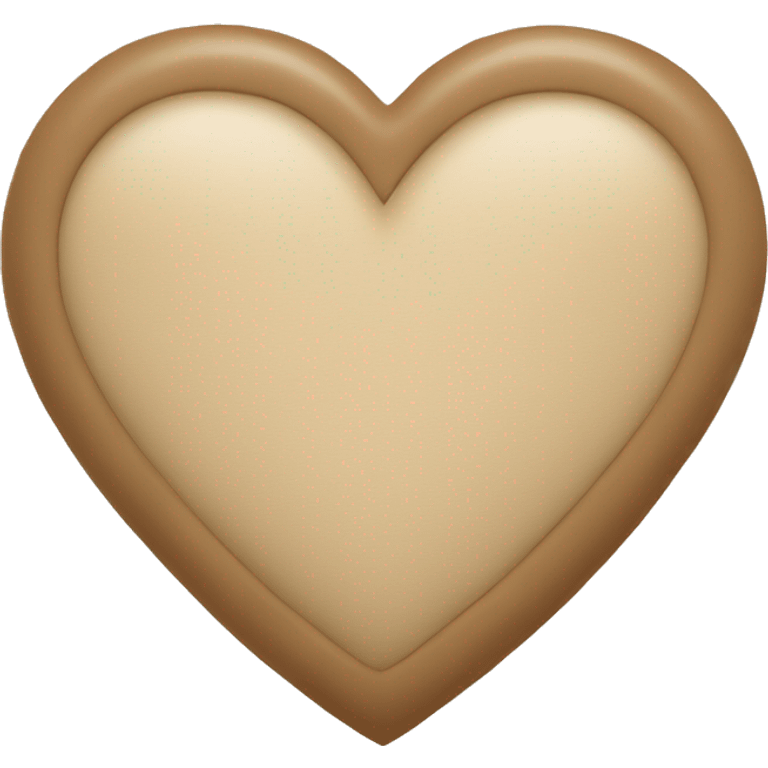 Beige heart emoji