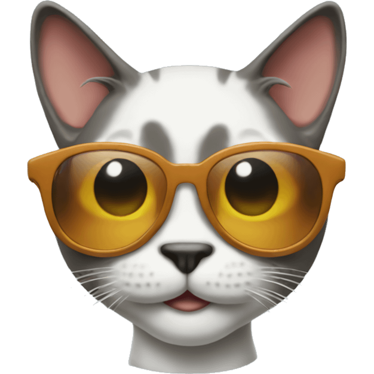 Goofy Cat wearing sunglasses emoji