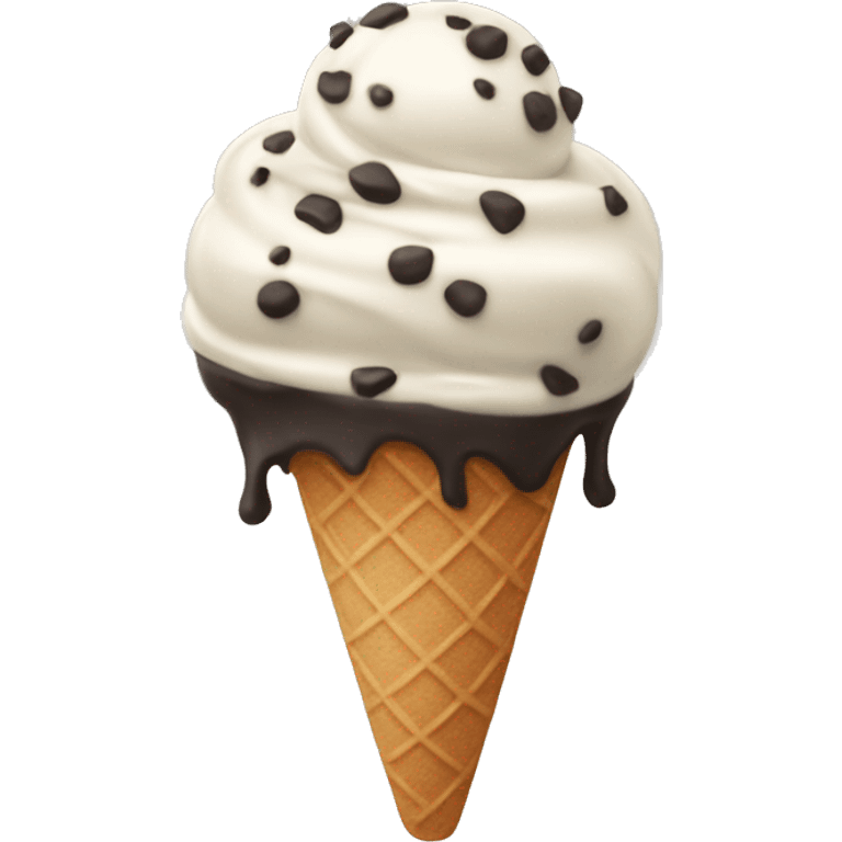 cookies and cream ice cream  emoji