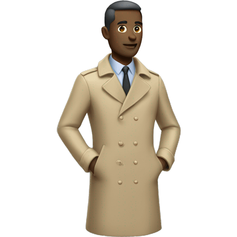 Beige Trenchcoat 3d  emoji