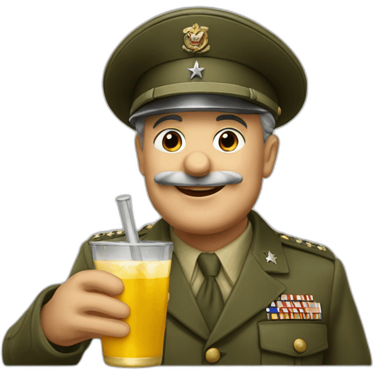 Ww2 general drinking apple juice emoji