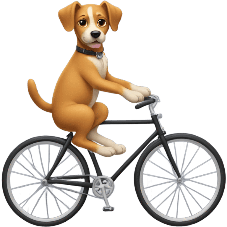 Dog riding s bike emoji