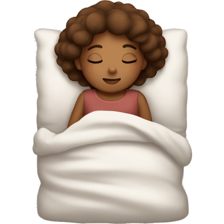 brown cozy girl sleeping  emoji