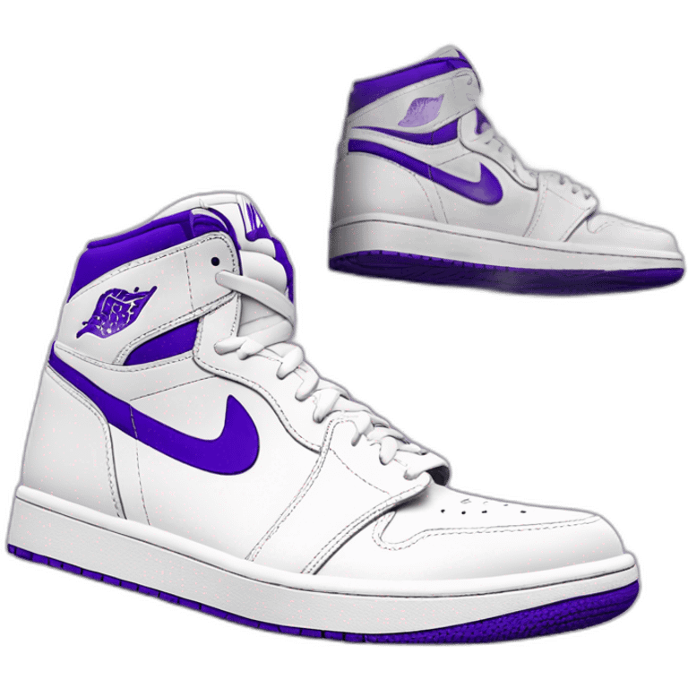 nike-air-jordan-1-purple-and-white-logo-store-3d-render emoji