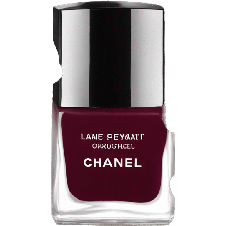 Burgundy nail polish Chanel bottle  emoji