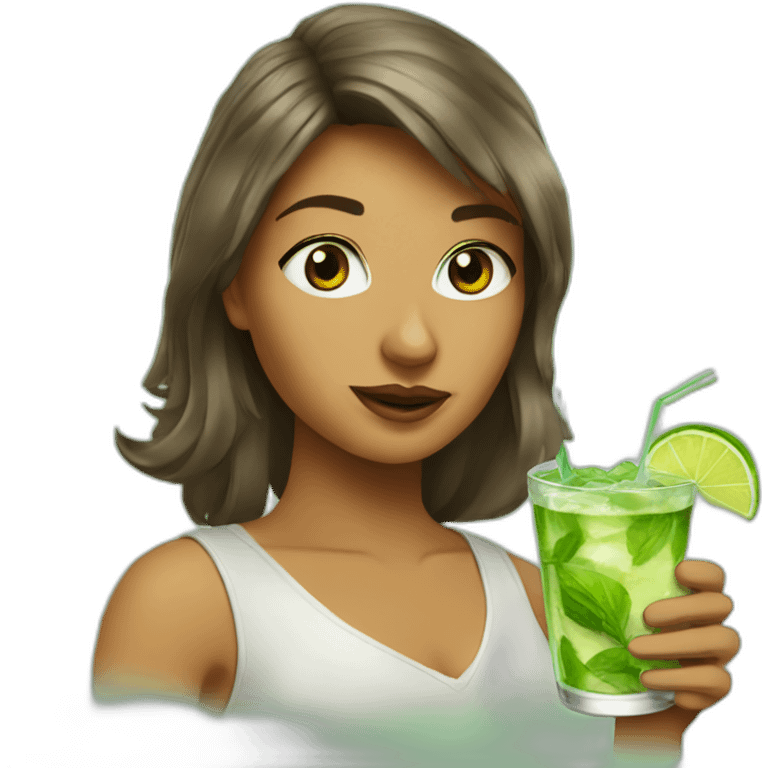 lady hawk with mojito emoji