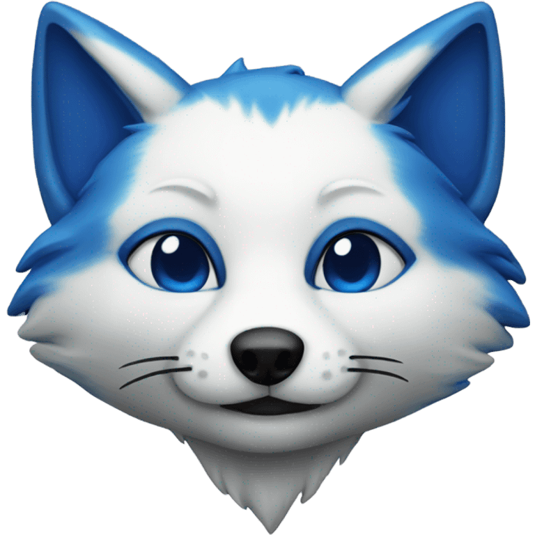 Blue kitsune emoji