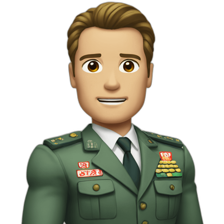 arnold schwarzenegger in japanese girl uniform emoji