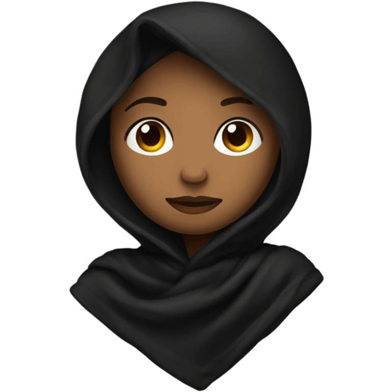 woman in black blanket  emoji