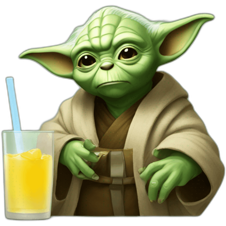 Yoda drink bear emoji