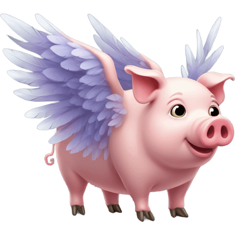 Pig with wings emoji