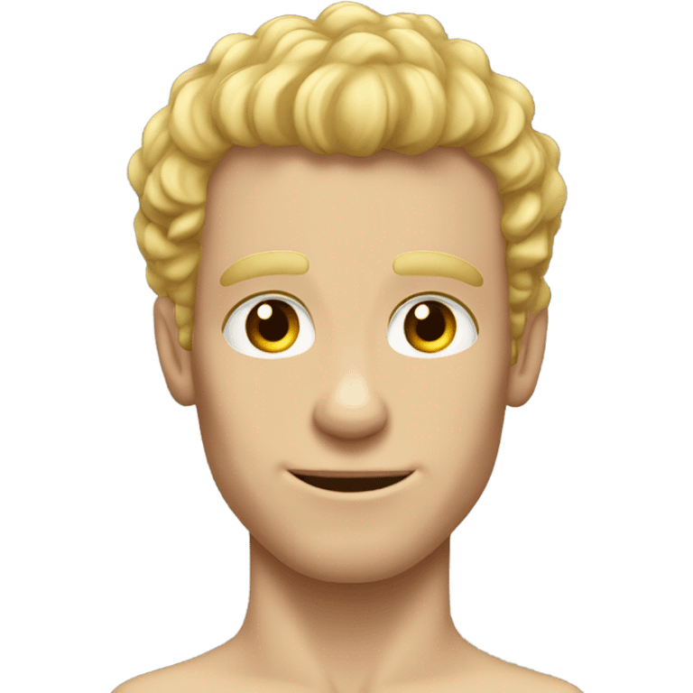 tall muscley pale man with blonde curly hair  emoji