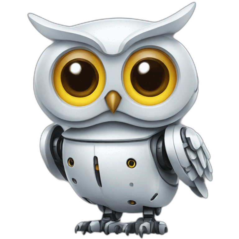 Robot owl happy emoji