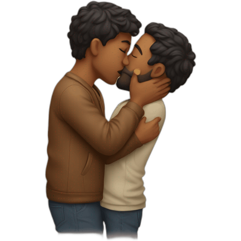 man kissing man emoji