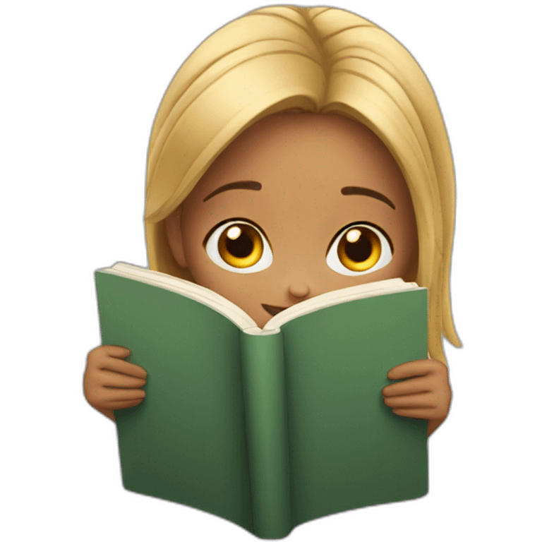 girl reading a book emoji