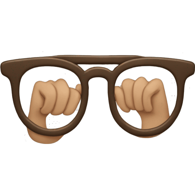 glasses with index fingger up emoji