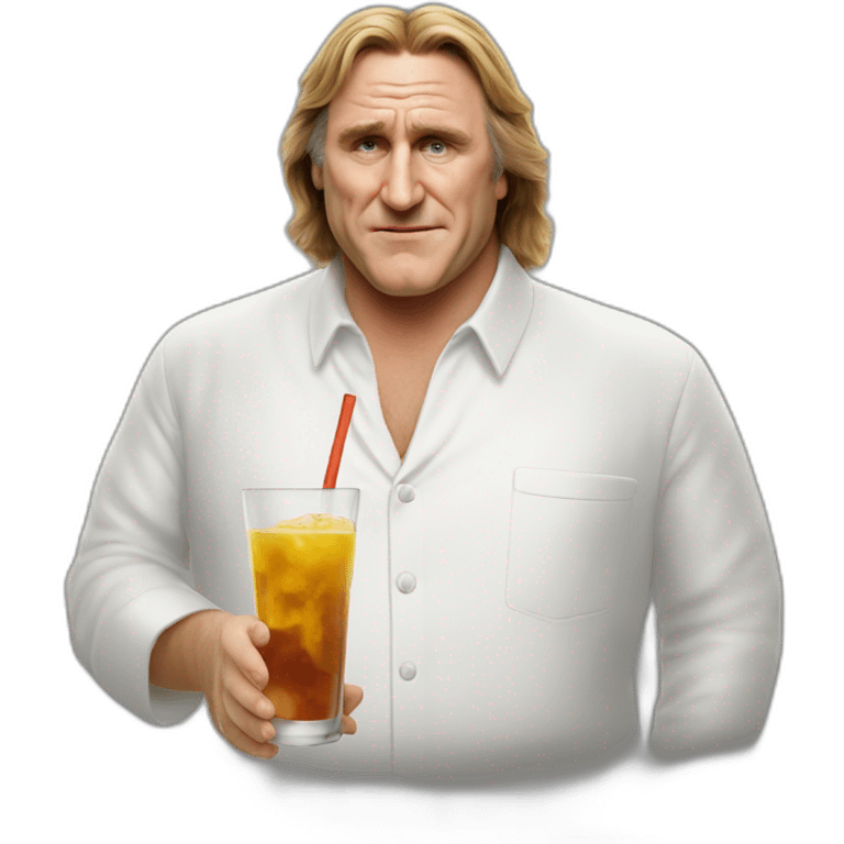 Depardieu drink win emoji