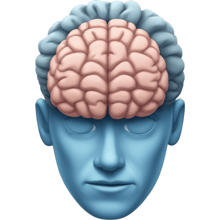 Brain on a man emoji