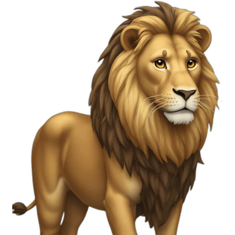 Lion sur cheval emoji