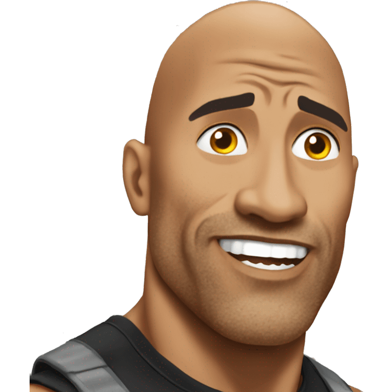 The rock mewing  emoji