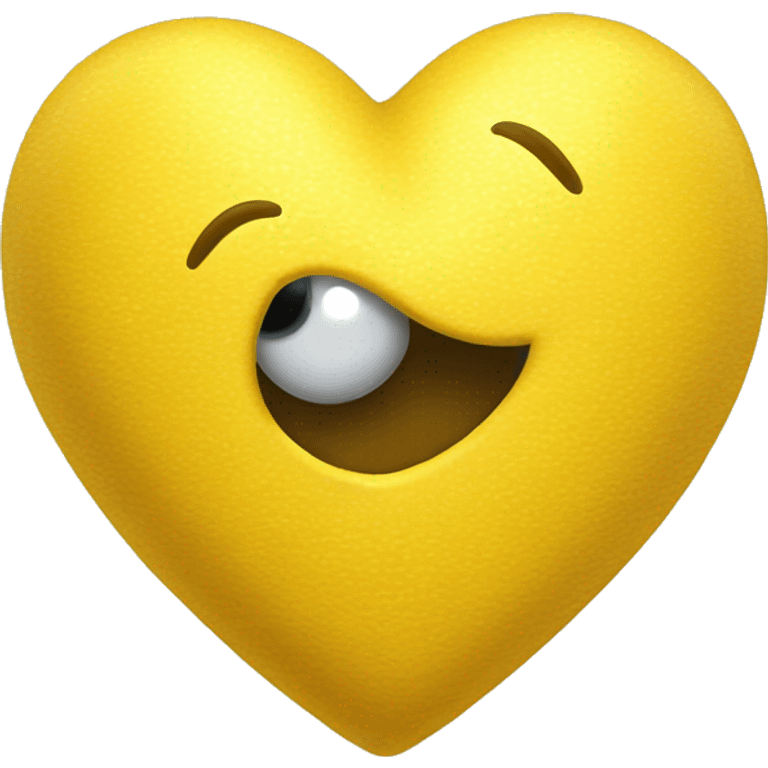 cuore giallo con fiocco  emoji