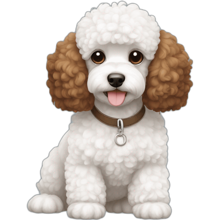 2 doga french poodle 1 white colour 1 canela brown color emoji