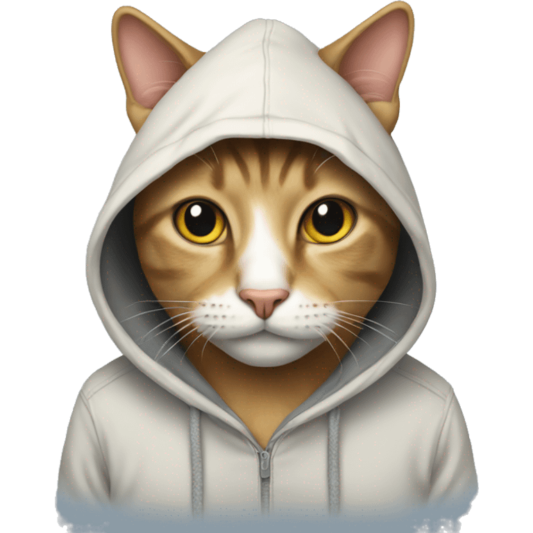 Cat with hoodie  emoji