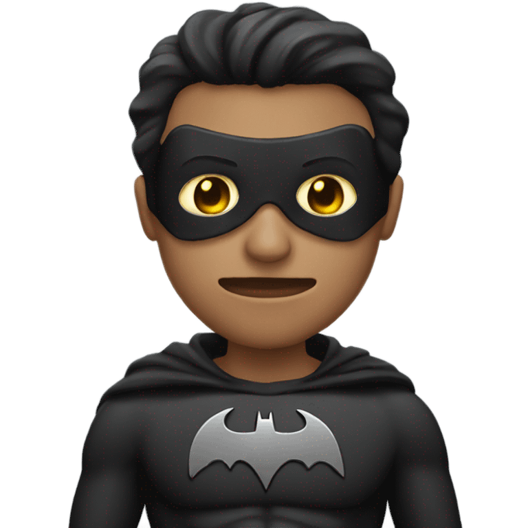 Human with batman mask in his hand emoji