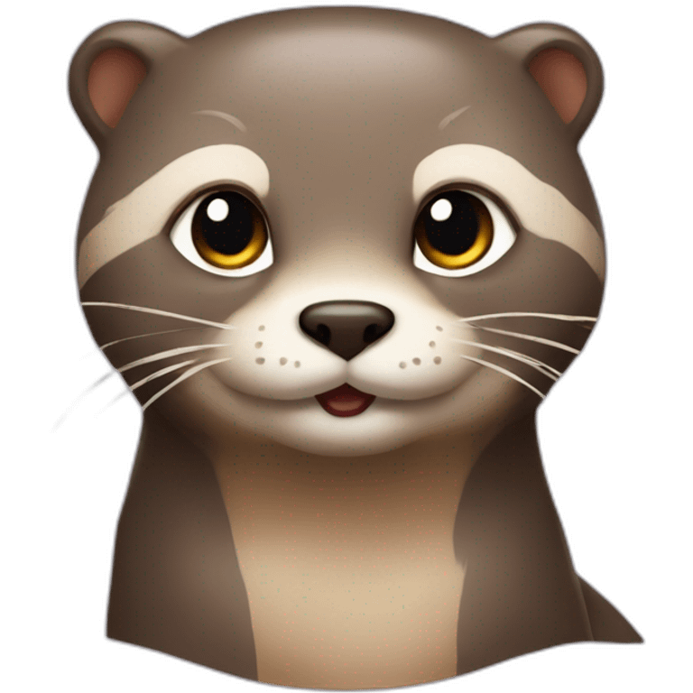 Loutre sur un chat emoji