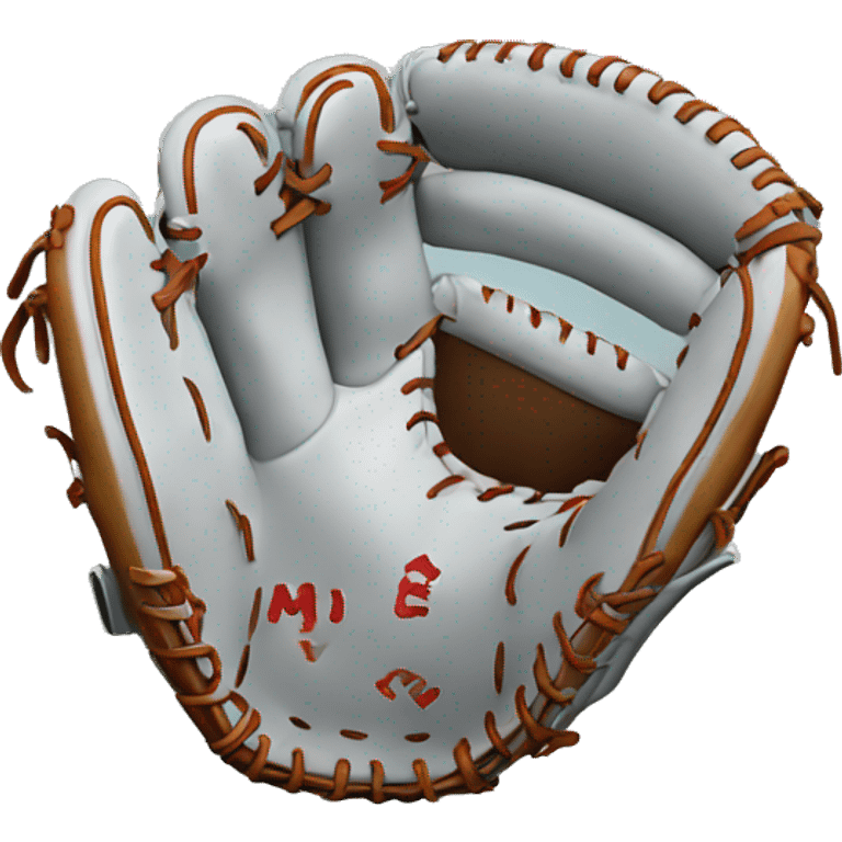 Grey baseball glove emoji