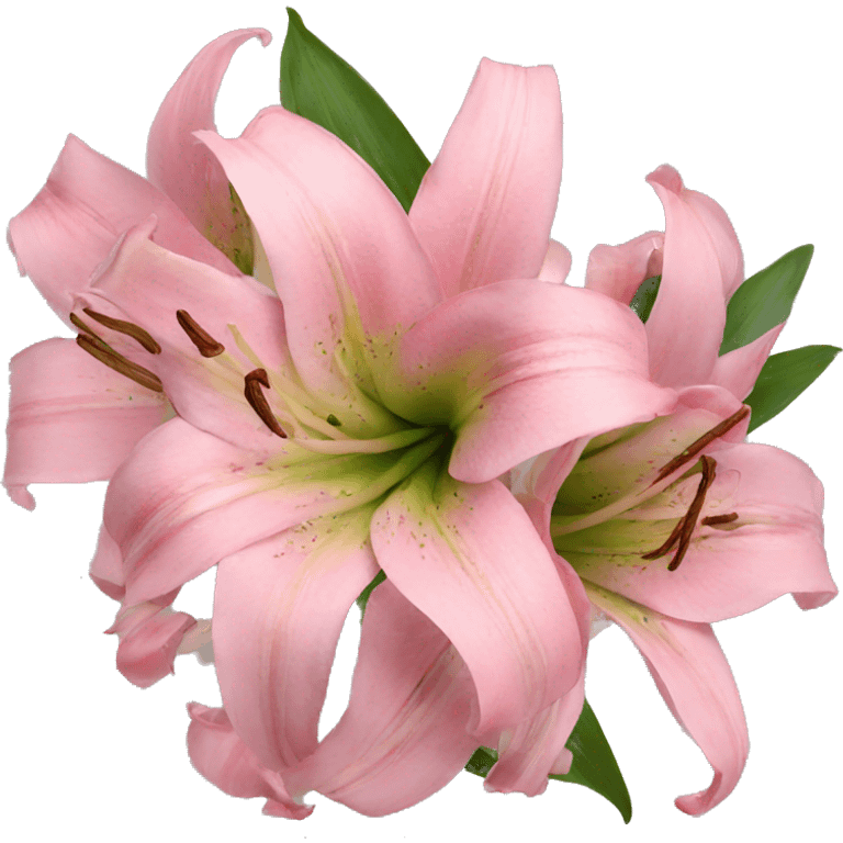 Pink lilies emoji