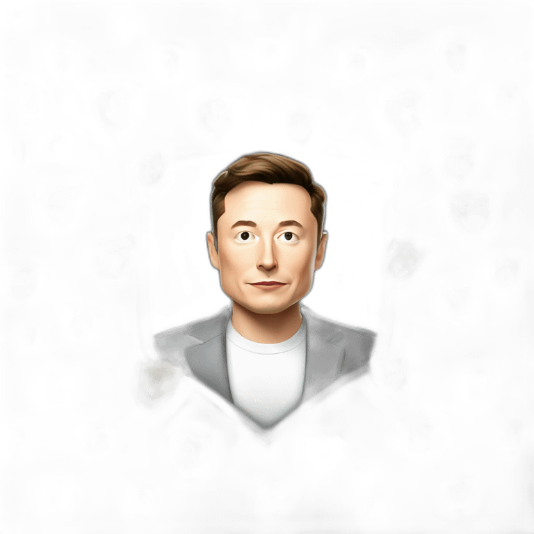 Elon Musk's facing security barriers represented by shields and locks Symbols of sensitive data float around emoji