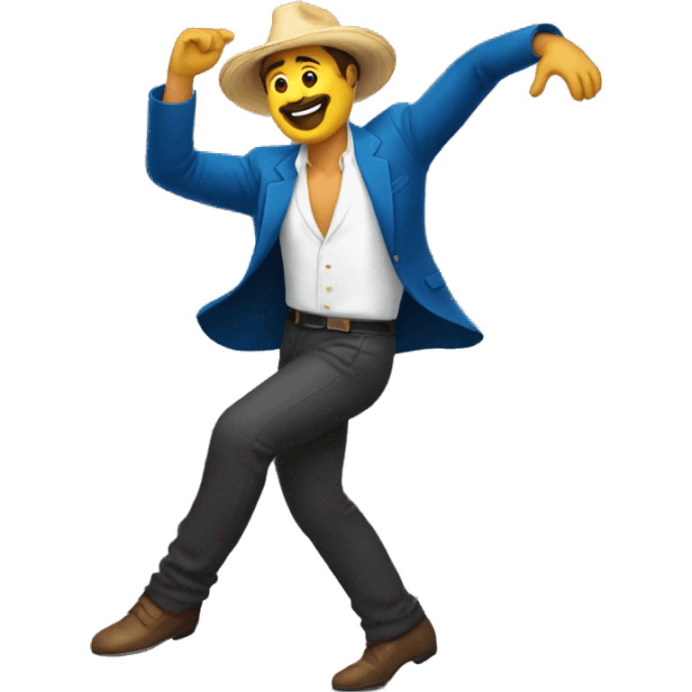 hombre calvo bailando salsa emoji