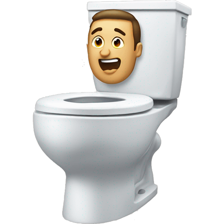 Toilet with man coming out  emoji