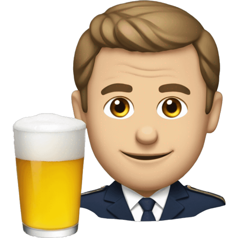 Macron qui qui boit de l'alcool emoji