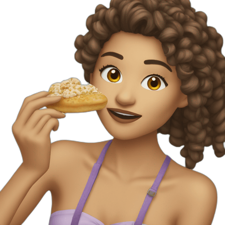 zendaya eating gnocchis emoji